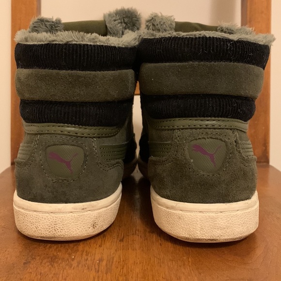 Puma Shearling Suede Mid Top Sneakers - Picture 4 of 5